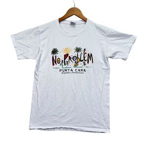 Punta Cana Dominican Republic No Problem White Vacation Travel T Shirt Men's M